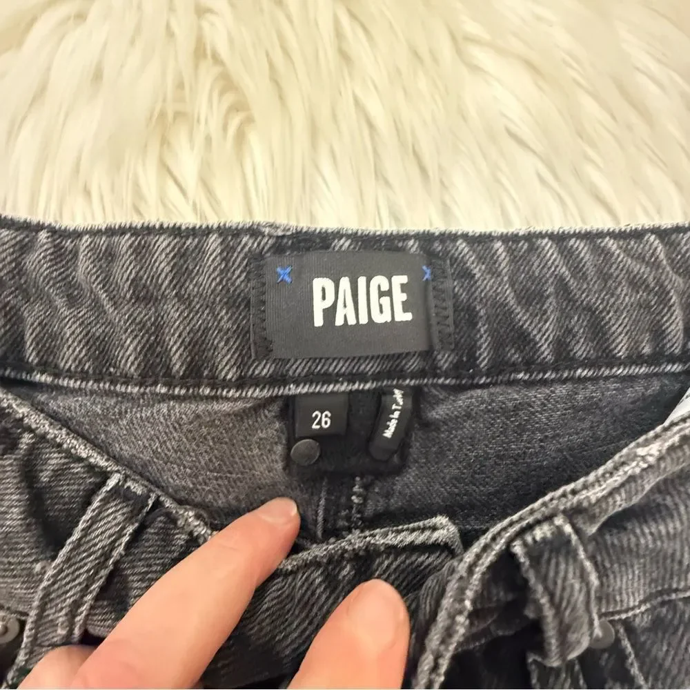PAIGE Noella Black High-Rise Straight Leg Jeans - Size 26